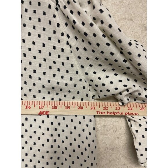 Knox Rose Polka Dot Ruffle Sheath Dress Boho Viscose Blend Women's Size Medium - Picture 4 of 7